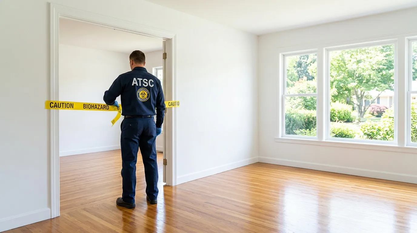 Certified biohazard cleanup crew performing Crime Scene Cleanup in Newport